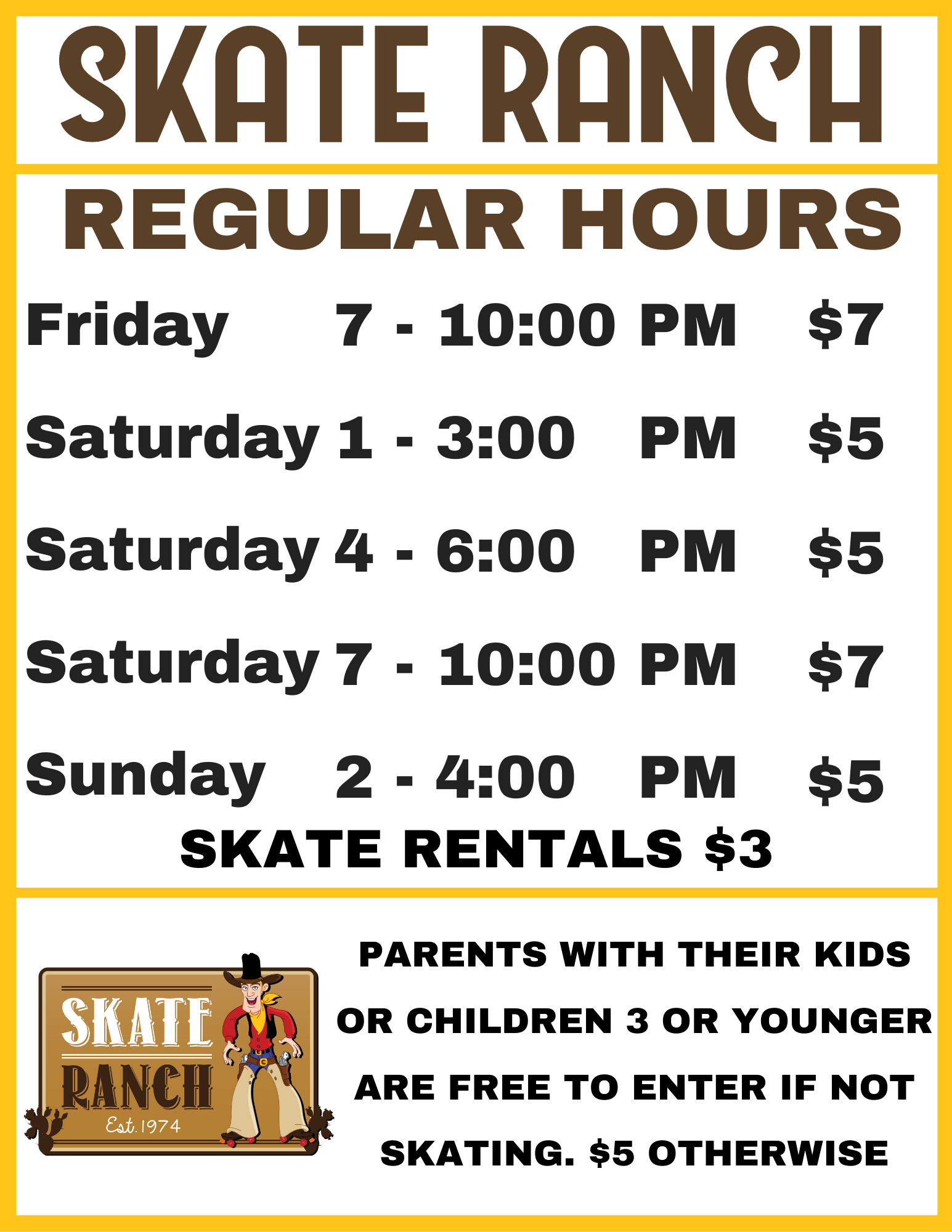 Skate Ranch ScheduleLufkin, TX Roller Skating
